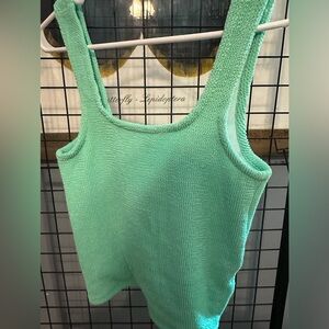 Lolita crinkle Ribbed Fitted Tank Top. Anthropologie. Araminta James